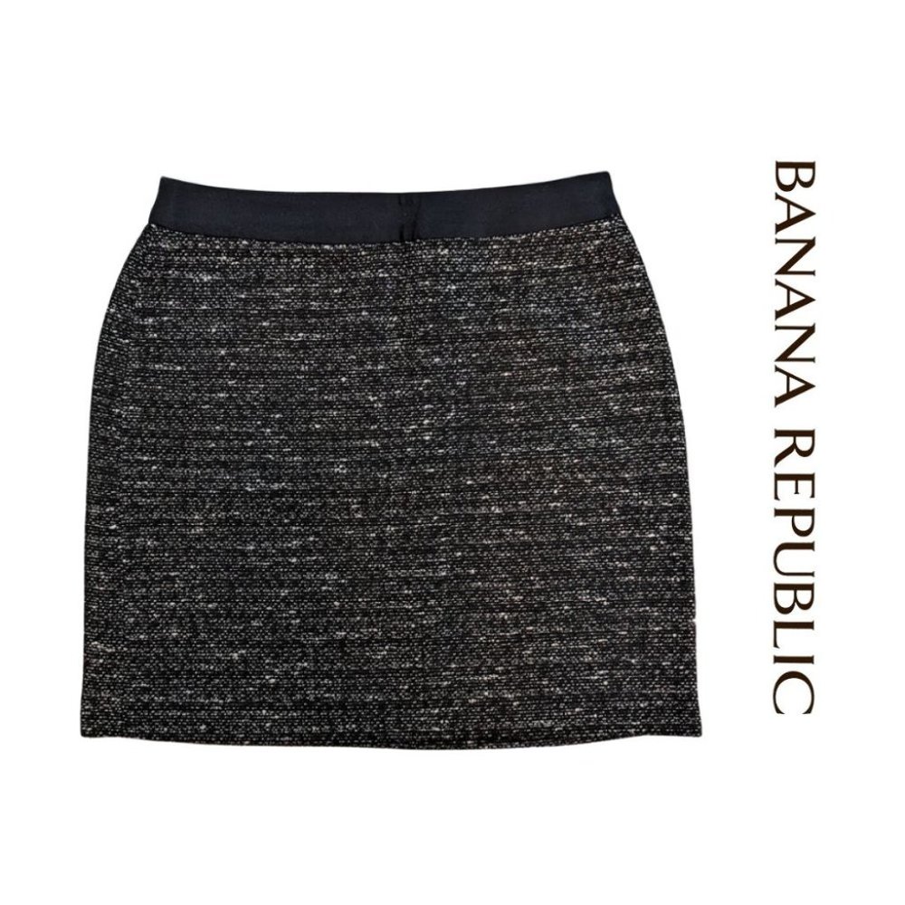 Mini Skirt Black Elastic Lined Size 2 Banana Republic